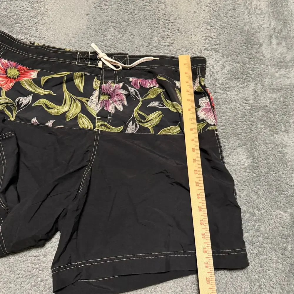 Polo Ralph Lauren Sport Swim Trunks Men’s XXL Black Floral Lined Performance